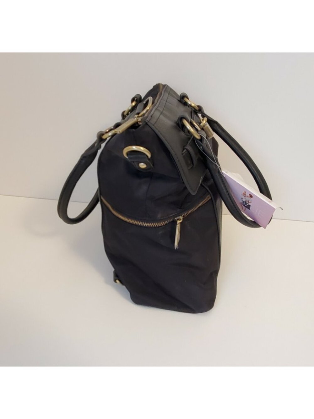 NEWLIE LOUISE Diaper Bag Convertible Backpack Handbag Black Changing Pad NWT - Picture 9 of 12